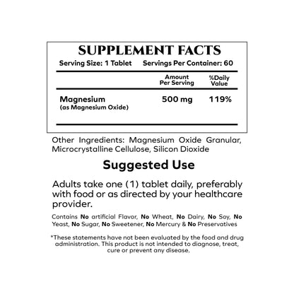 Nature’s Love Magnesium 500 Mg