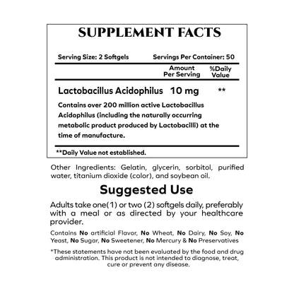 Nature’s Love Probiotic Acidophilus 200 Million