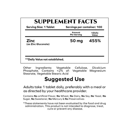 Nature’s Love Zinc 50 Mg